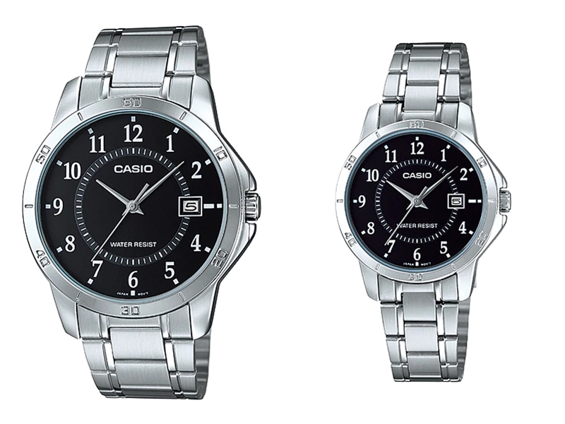 นาฬิกาคู่รัก MTP-V004D-1B & LTP-V004D-1B