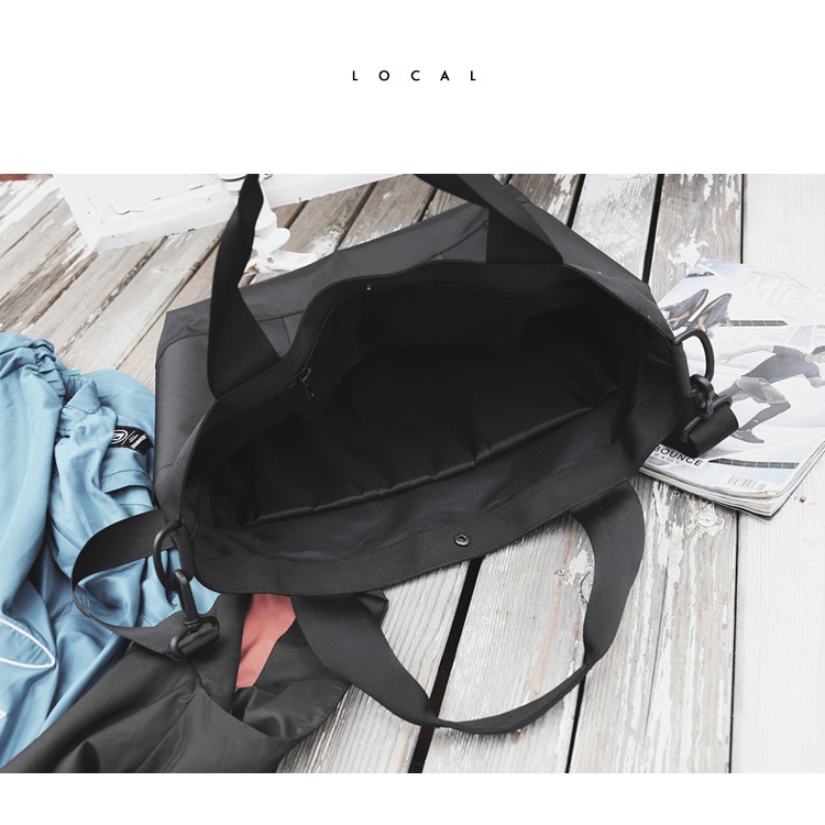 มาใหม่! NY35 กระเป๋าสะพายข้าง กระเป๋าถือ ลดโลกร้อน สีดำ สวยเท่ ผ้า Nylon กันน้ำ ผู้ชาย ผู้หญิง