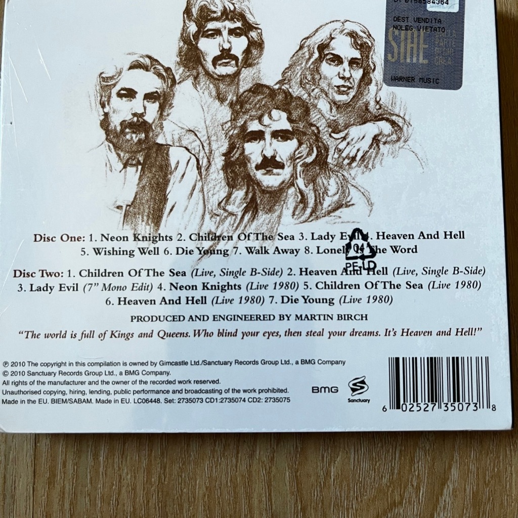 CD ซีดีเพลง Black Sabbath – Heaven And Hell /2xCD (แผ่นมือหนึ่ง,แท้,ซีล)