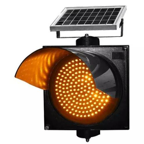 (ส่งงานราชการ ราคาโรงงาน) ไฟจราจรโซล่าเซลล์ ไฟสัญญาณ Solar Cell ไฟเดือน ไฟเหลืองกระพริบ 170 LED - 95LED 30 CM (ไฟเหลือง ไฟเเดง)