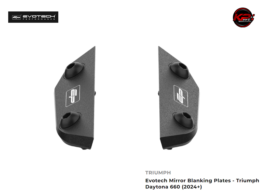 ตัวอุดกระจก Evotech Mirror Blanking Plates - Triumph Daytona 660 (2024+)