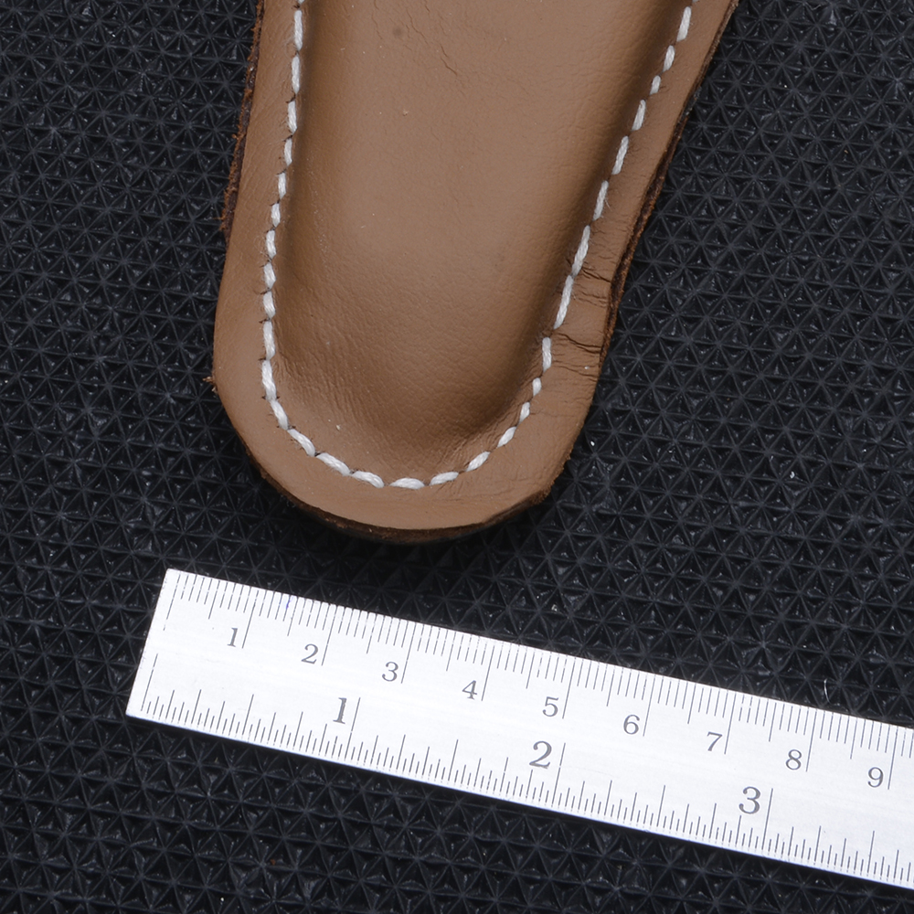 Sheath-08 ซองหนังแท้ ซองหนังเครื่องมือ ซองหนังอเนกประสงค์สีน้ำตาลอ่อน สำหรับใส่มีดพับ ปากกา และอื่นๆ ยาว 19 ซม. ชิ้น 220 กรัม Light Brown 20 cm