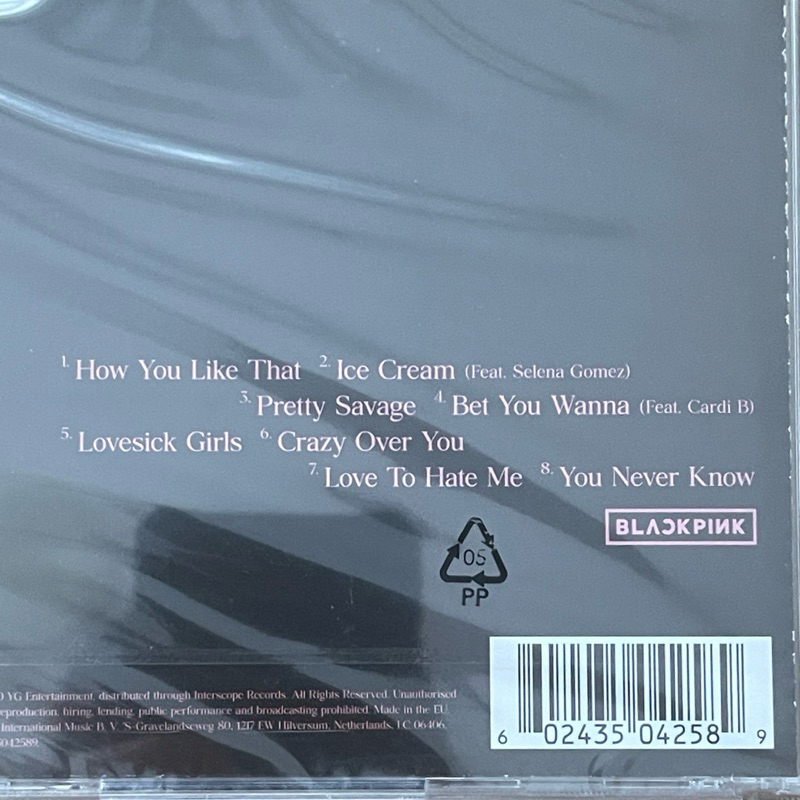 CD ซีดีเพลง BLACKPINK – The Album,CD, Album ,แผ่นแท้,มือหนึ่ง,ซีล