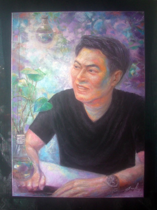 Custom oil painting Portrait ภาพวาดสีน้ำมันบนเฟรมผ้าใบ ขนาด 50 x 70 cm. Art commission