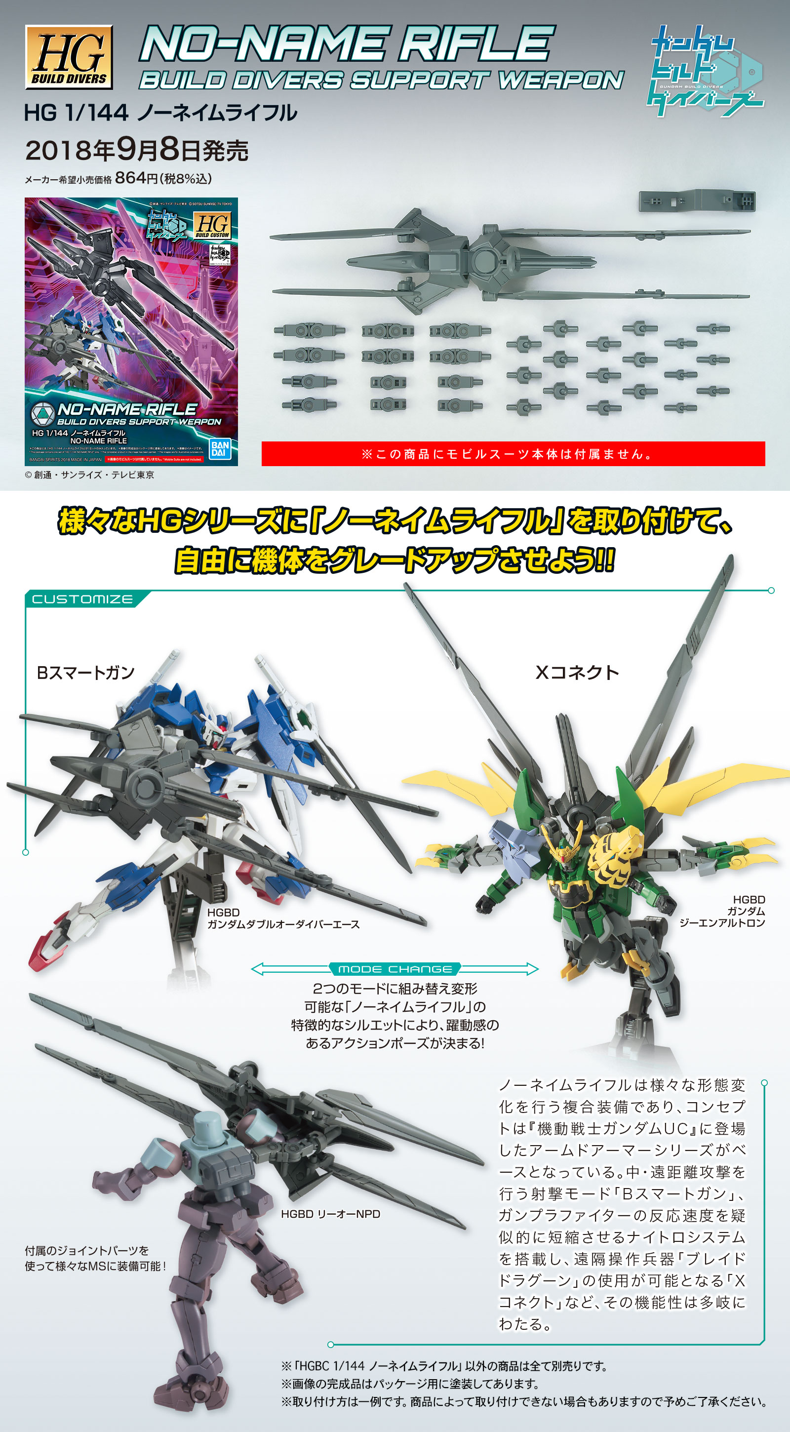 HGBDBC 1/144 No-Name Rifle