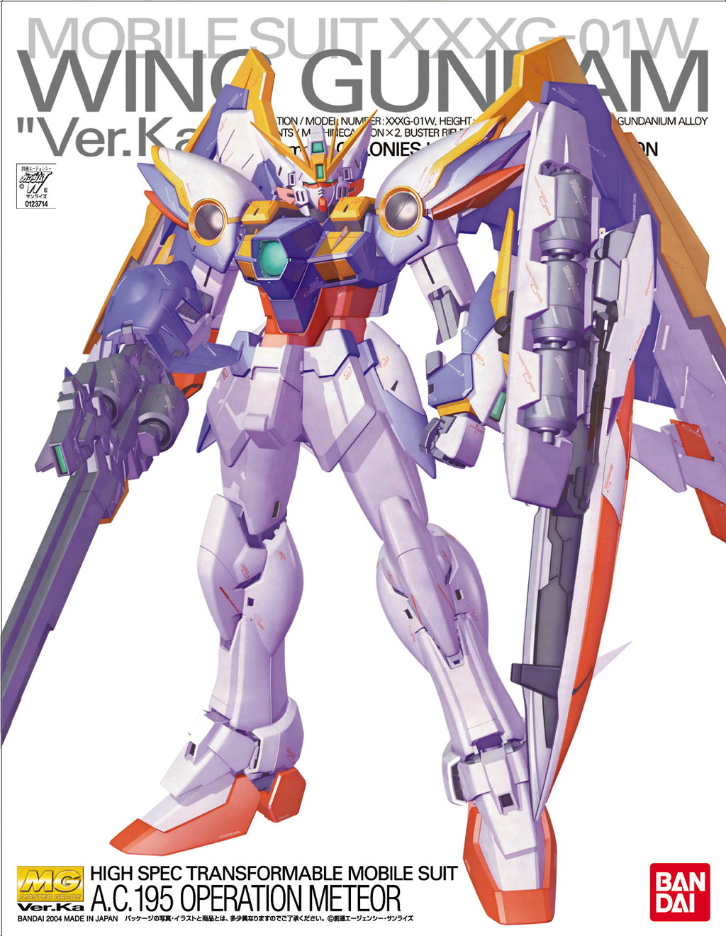 1062839 BANDAI SPIRITS MG 1/100 WING GUNDAM VER. Ka