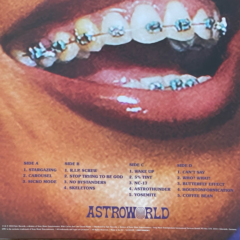 แผ่นเสียง Travis Scott - Astroworld , 2 × Vinyl, LP, Album,mexico มือหนึ่ง ซีล