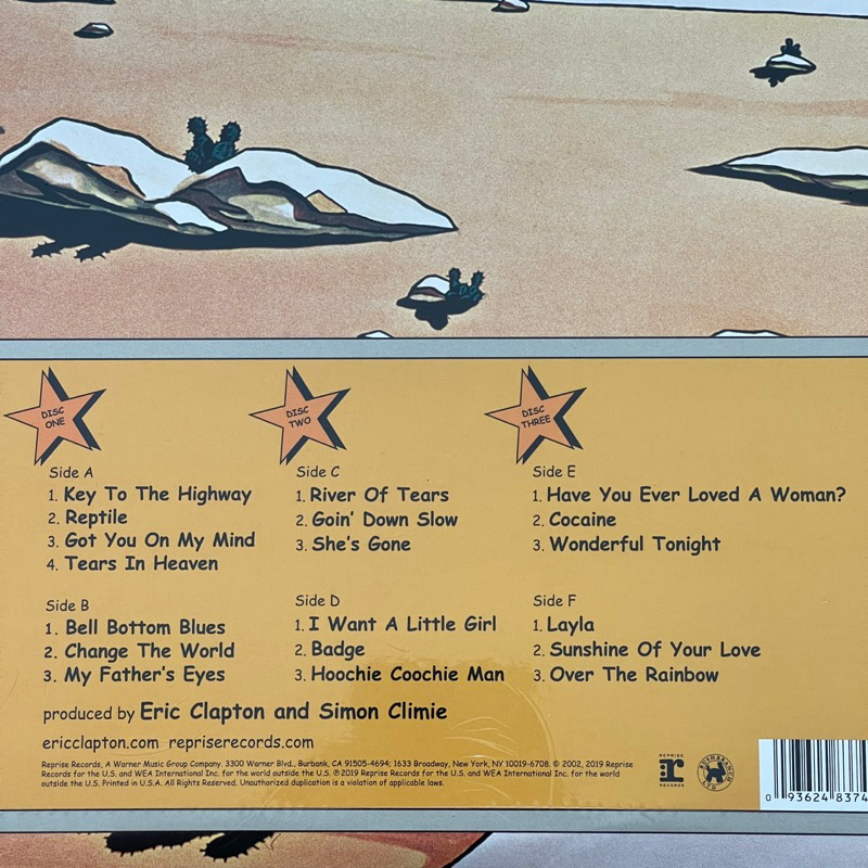 แผ่นเสียง Eric Clapton - One More Car, One More Rider (Live On Tour 2001) USA แผ่นเสียงมือหนึ่ง ซีล