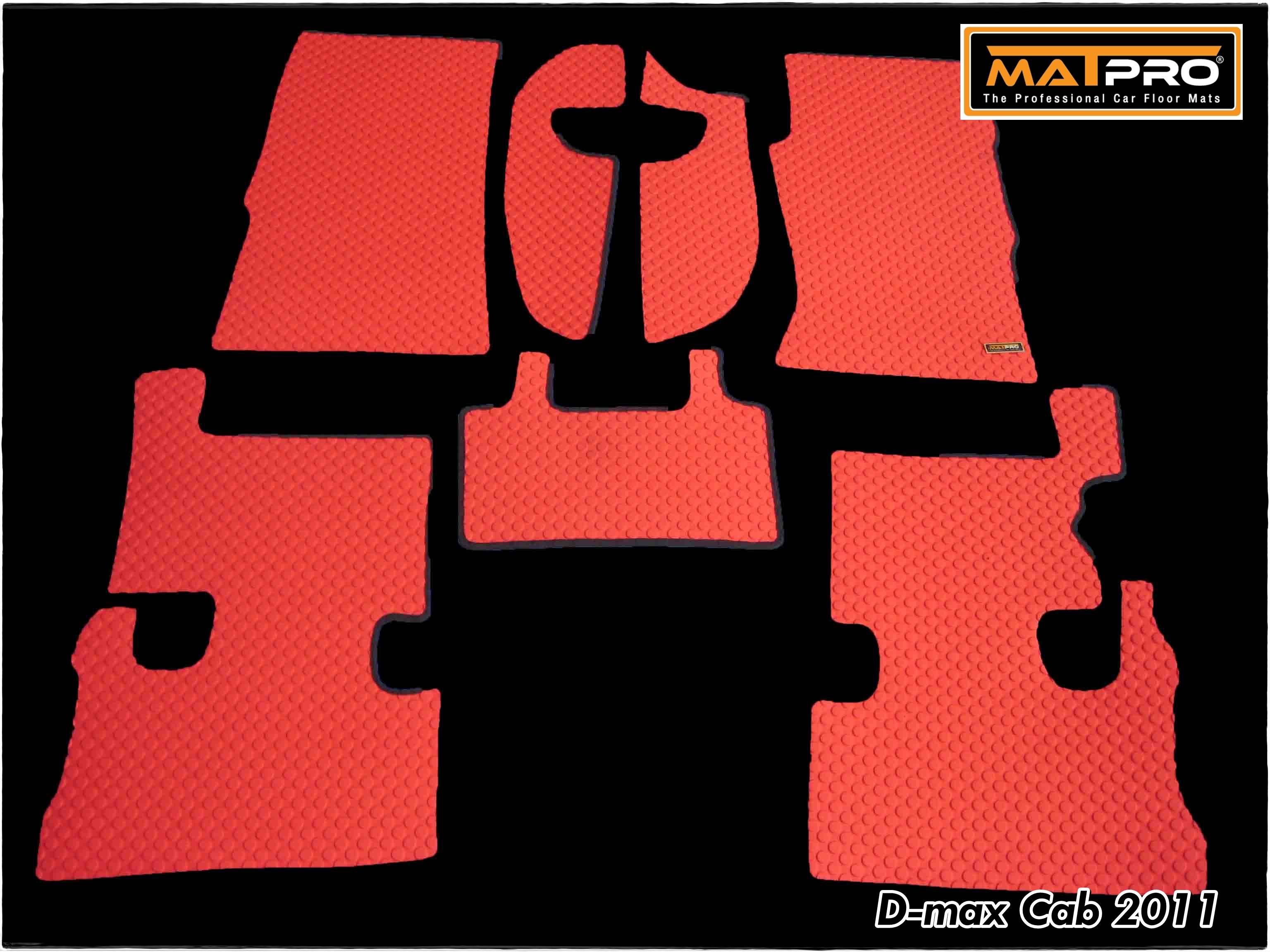 พรมปูพื้นเข้ารูป 100% ลายกระดุม สำหรับรถ รุ่น Isuzu D-Max Cab 2011