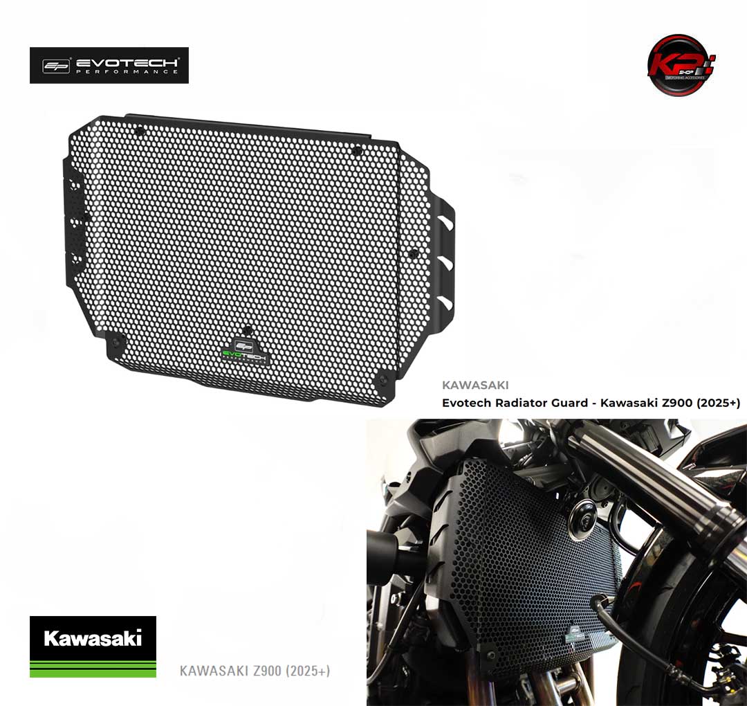 การ์ดหม้อน้ำ Evotech Radiator Guard - Kawasaki Z900 (2025+)