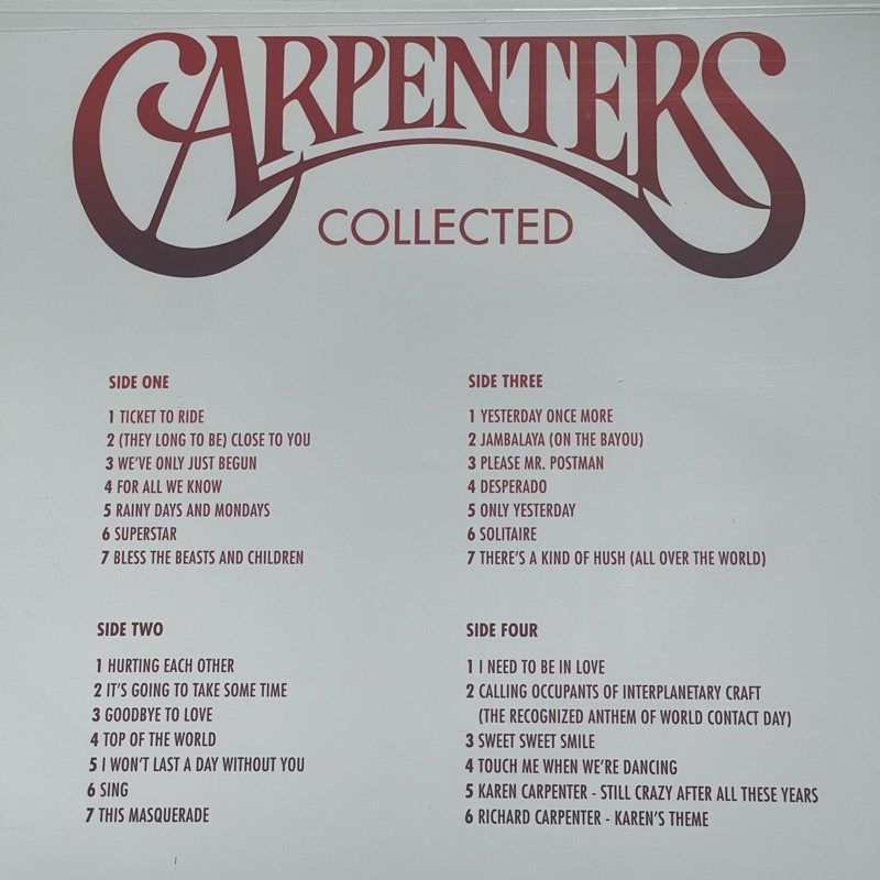 แผ่นเสียง Carpenters อัลบั้ม Collected 2 × Vinyl, LP, Compilation รวมเพลง,EU มือหนึ่ง ซีล