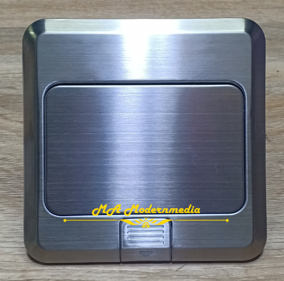 POP-UP ปลั๊กกราวคู่panasonic ฝังพื้น (สีเงิน)