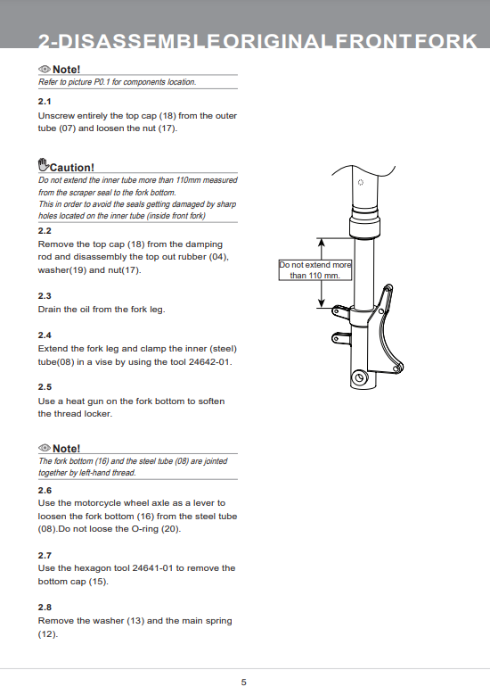 สปริงโช๊คหน้า OHLINS FDK 112 FOR HONDA MONKEY 125 2018-2023