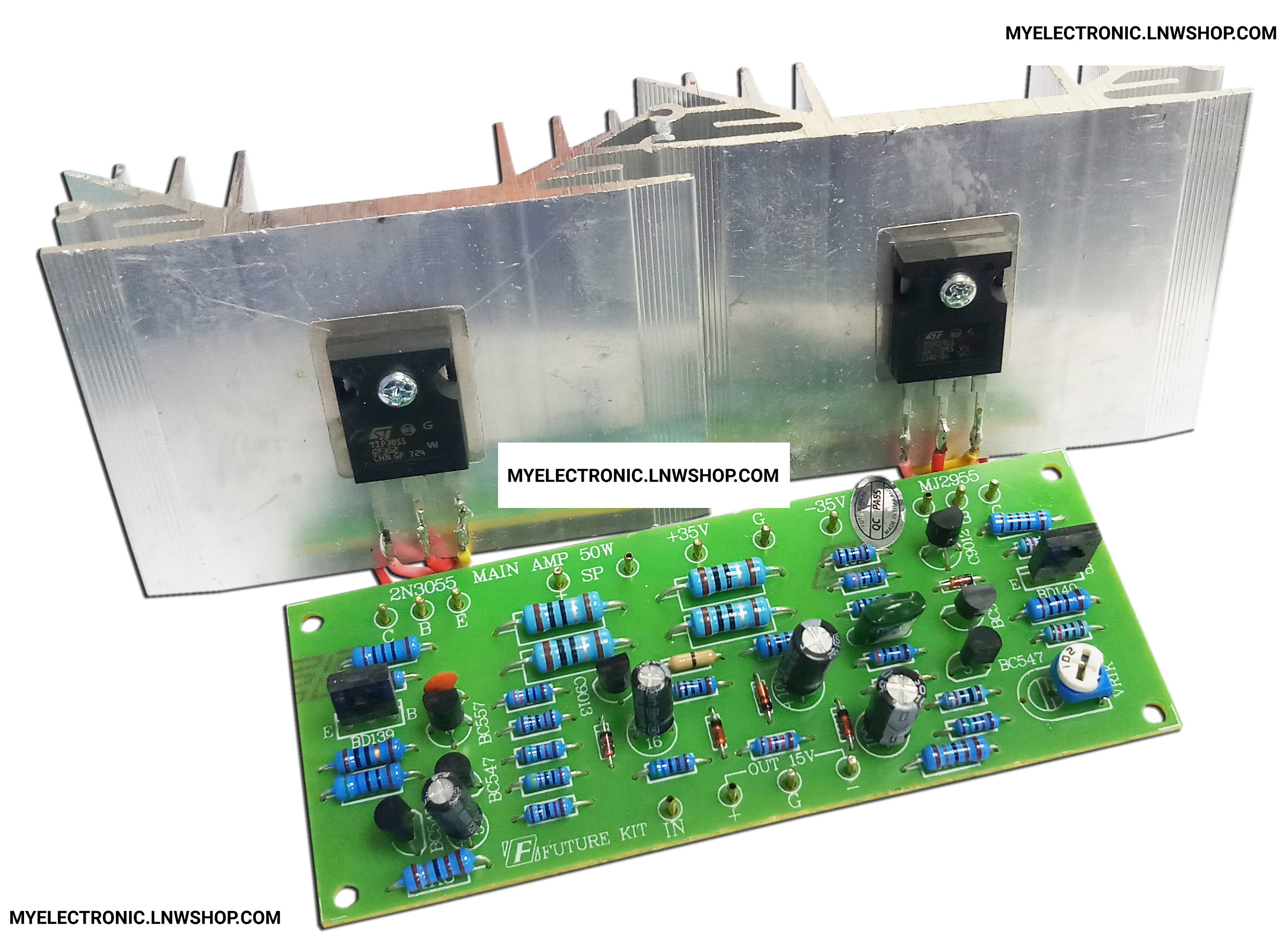 ชุดลงปริ้นFA660วงจรเพาเวอร์แอมป์OCL50WโมโนR1%