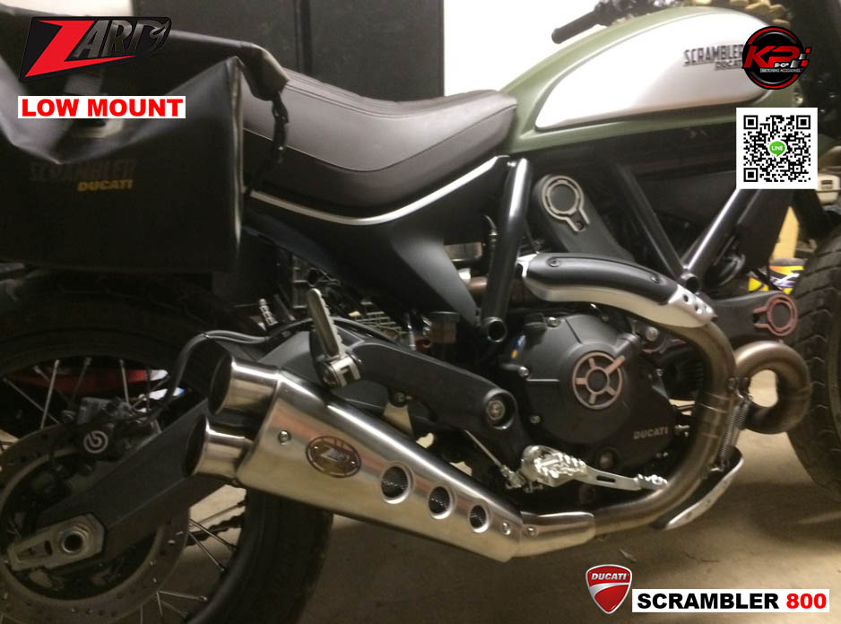 ท่อ ZARD FOR DUCATI SCRAMBLER 800 (LOW MOUNT) สลิปออน