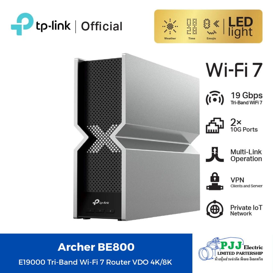 TP-Link Archer BE800 BE19000 Tri-Band Wi-Fi 7 Router