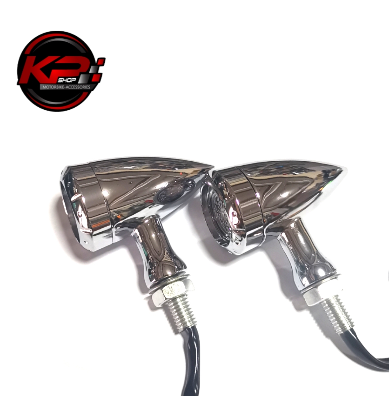 ไฟเลี้ยวแต่งช็อปเปอร์ สีโครเมี่ยม เปลี่ยนสีเลนส์ได้