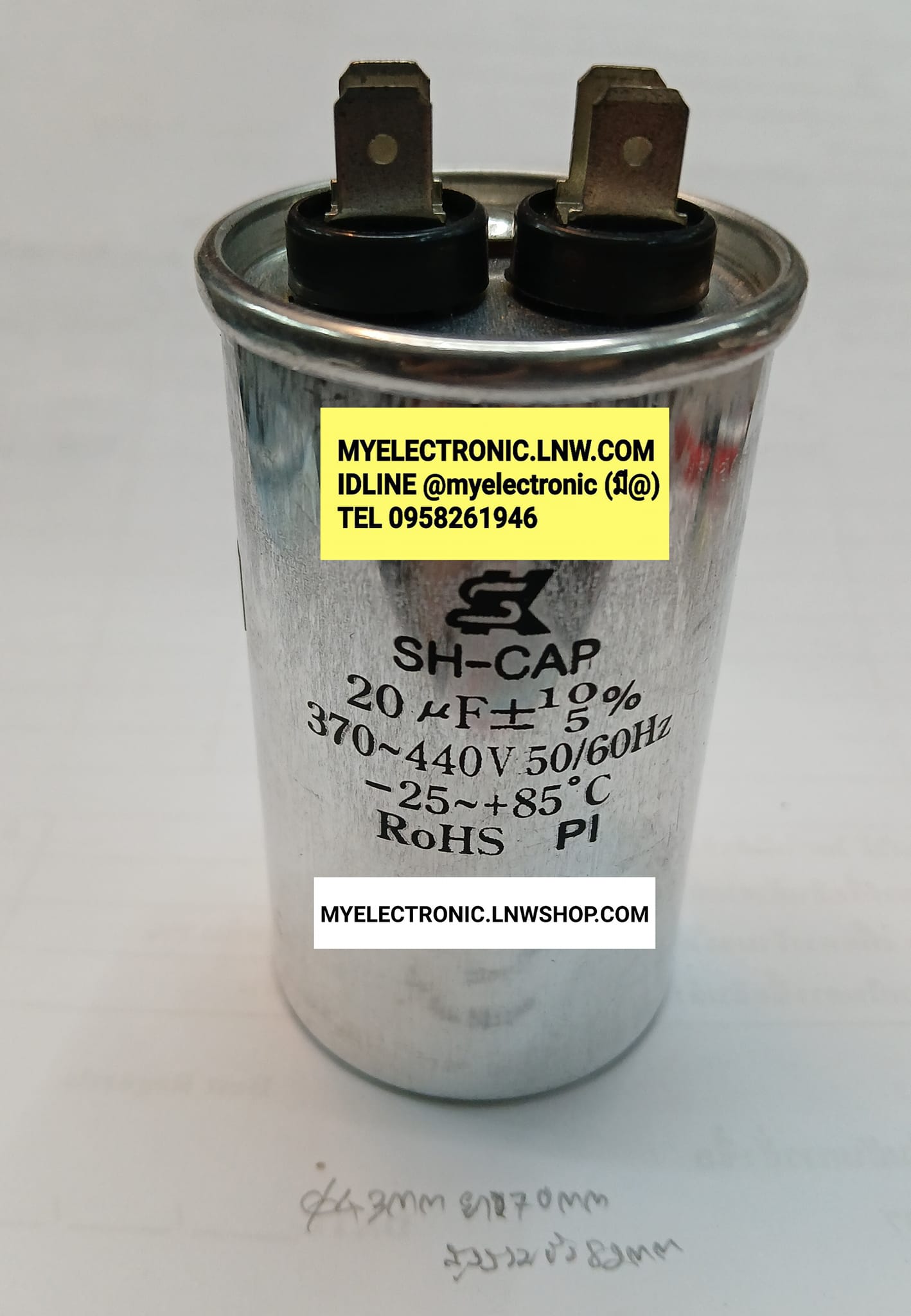 ขาย , 20UF370V/440V , AC , 20UF370V , 20UF440V , 20UF450V , AC , 20MFD370V/440V 20MFD370V , 20MFD440V , 20MFS450V , คาปาซิเตอร์ , มอเตอร์ , CAPACITOR , MOTOR , ยี่ห้อ , SK , ของแท้ , ราคา , ตัวละ , . . . . . หน่วย , บาท