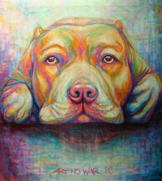 Big Daddy ภาพวาดสีอะครีลิค ขนาด 75x84 cm.