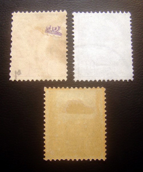 ((--ยังไม่ใช้+ใช้แล้ว--)) s2846-แสตมป์รัชกาลที่ 5 ชุดที่3 พระพักตร์ข้าง พ.ศ.2442 หน้าดวง 3 อัฐ ยังไม่ใช้ + แสตมป์ 2 ดวง ใช้แล้ว ราคาเบา น่าสะสมครับ