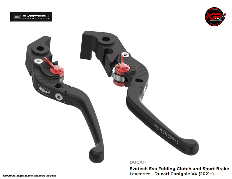 มือเบรค คลัทช์ Evotech Evo Folding Clutch and Short Brake Lever set - Ducati Panigale V4 (2021+)