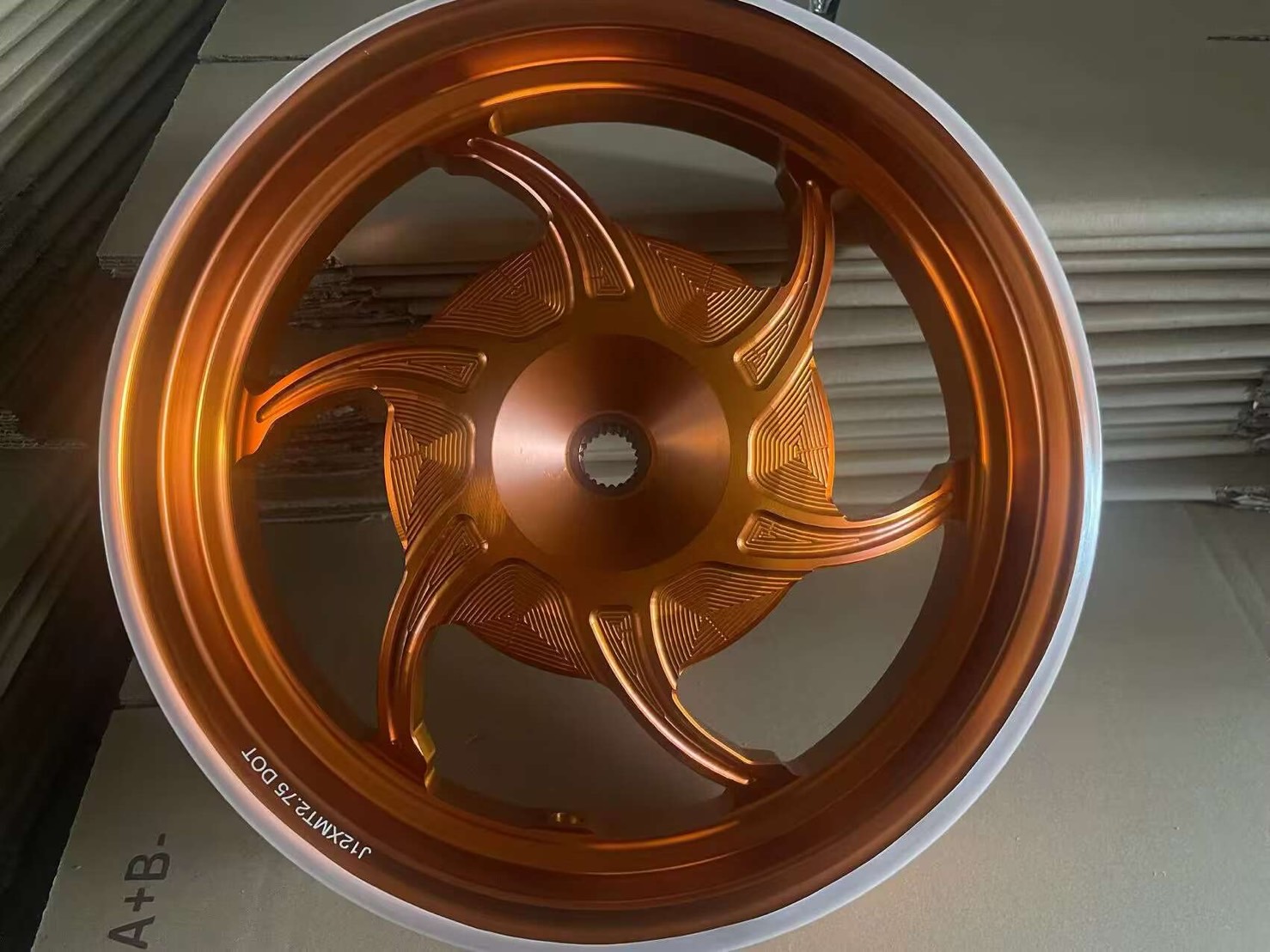 ล้อแต่ง CNC HONDA LEAD 125 สีส้ม