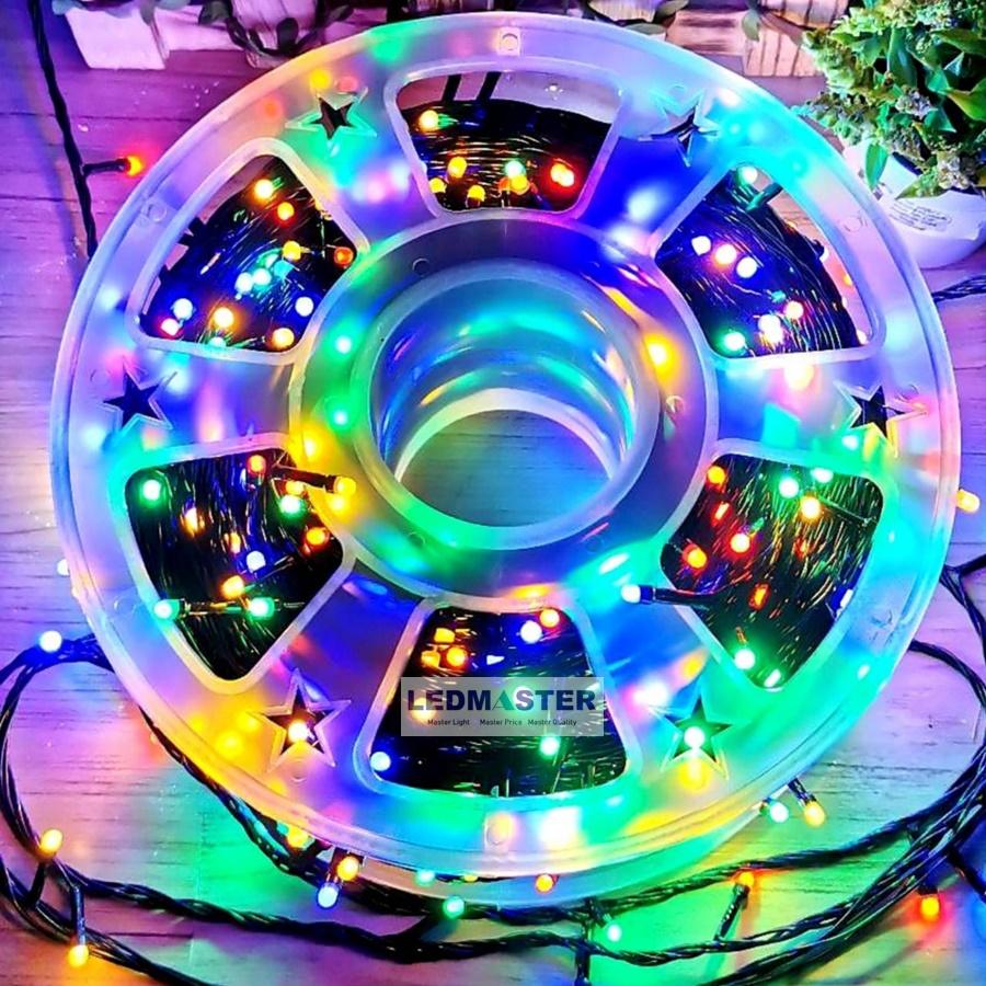 100M. Christmas Fairy String Light ไฟประดับ led ยาวพิเศษ 100 เมตร เเสง warmwhite / white / Multicolor ปรับเเบบไฟนิ่ง/ไฟกระพริบ ได้ (ปรับได้ 8 โหมด) สายไฟสีดำหนาทนทาน ใช้สำหรับเป็นไฟเเฟนซีประดับอาคาร สถานที่ ตกเเต่งสวน งานปีใหม่ งานลอยกระทง ไฟคริสต์มาส