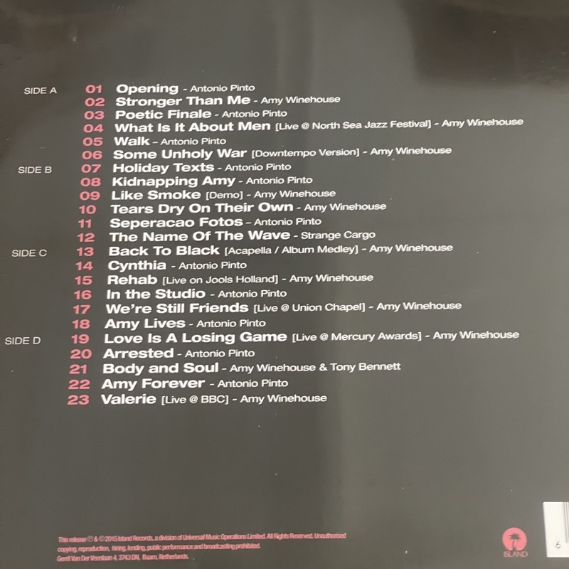แผ่นเสียง Amy Winehouse, Antonio Pinto – Amy (The Original Soundtrack) 2 x Vinyl แผ่นเสียงมือหนึ่ง ซีล