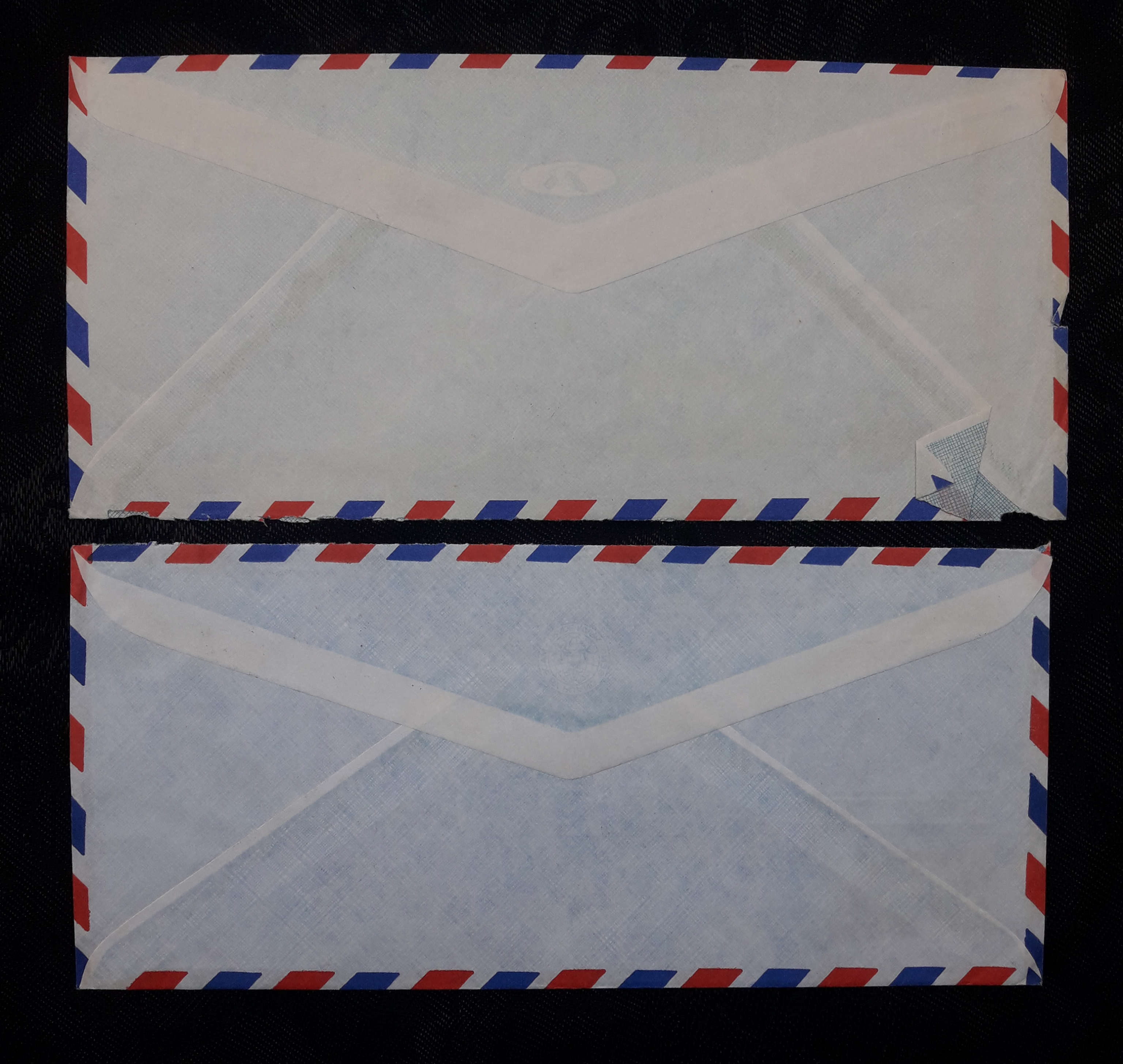 s1397-ซองจดหมายเก่า 2 ซอง Bangkok-West Germany / Bangkok-Denmark ติดแสตมป์ พร้อมตราลงทะเบียน Registered น่าสะสมครับ