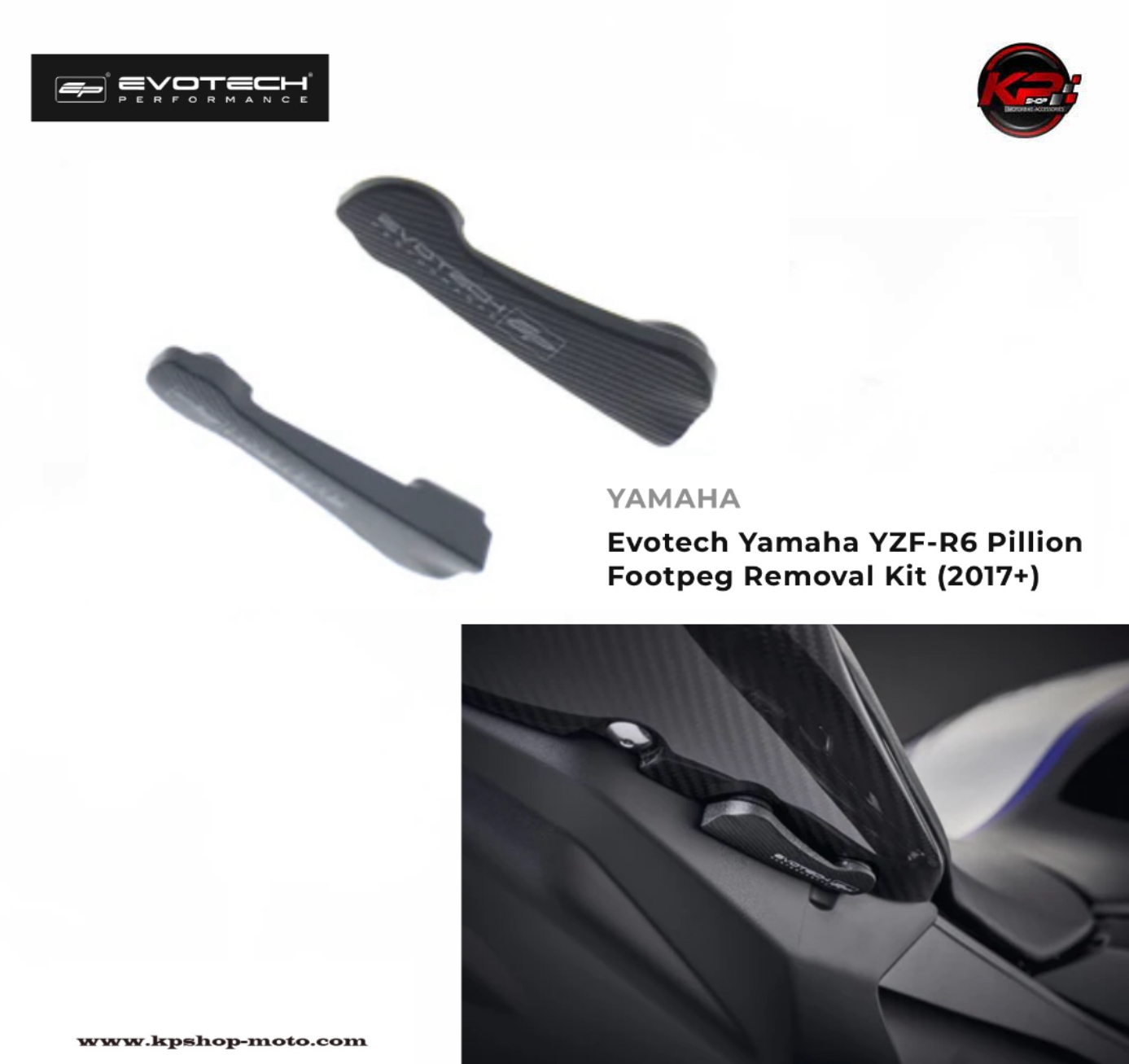 อุดพักเท้า EVOTECH FOR YAMAHA R6