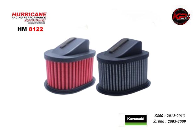 กรองอากาศ HURRICANE FOR KAWAZAKI Z800 2012-2013 /Z1000 2003-2009 (STANLESS) HM8122