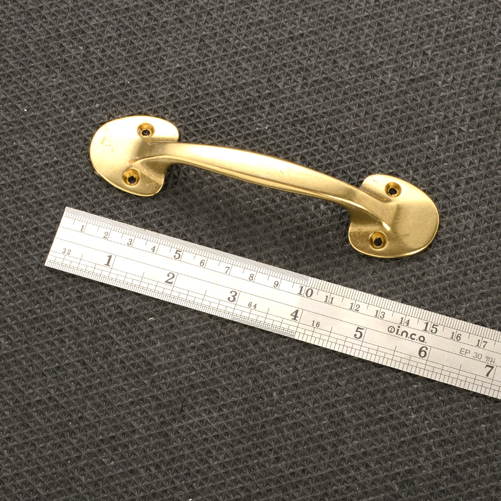 BH-01-02 มือจับหน้าต่าง ประตู ทองเหลืองแท้ Real Brass Door-Window Handle ยาว 4.5-6 นิ้ว 1 อัน(1 Pcs) 2 350 กรัม Gold ดูจากรุป