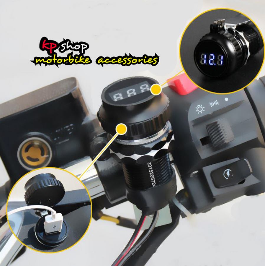 ที่ชารจ usb พร้อมตัววัดโวลท์