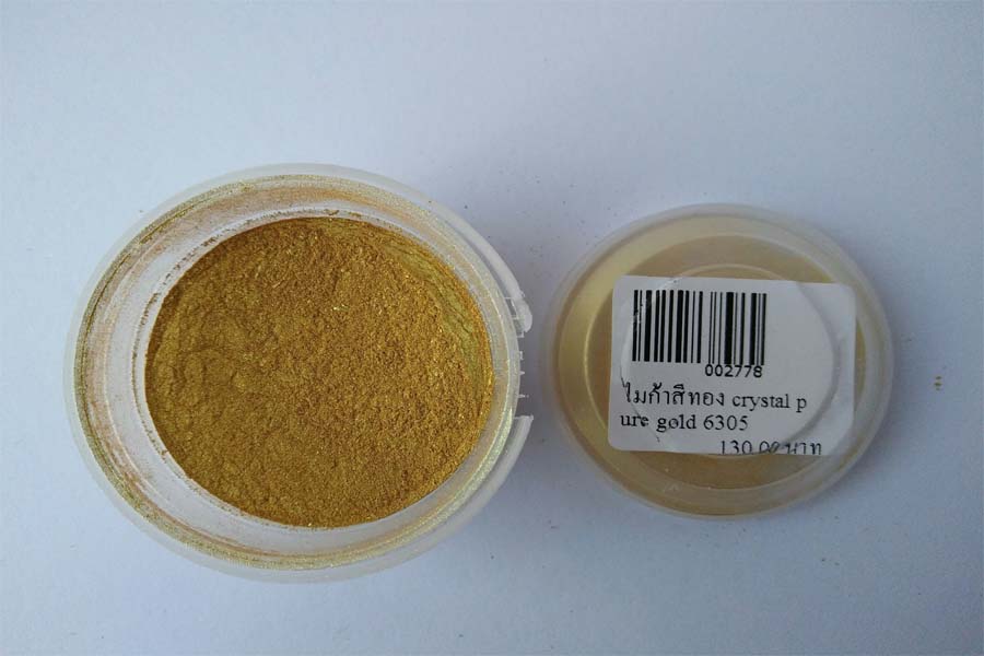ผงสีไมก้าสีทอง crystal pure gold 6305 ขนาด30กรัม