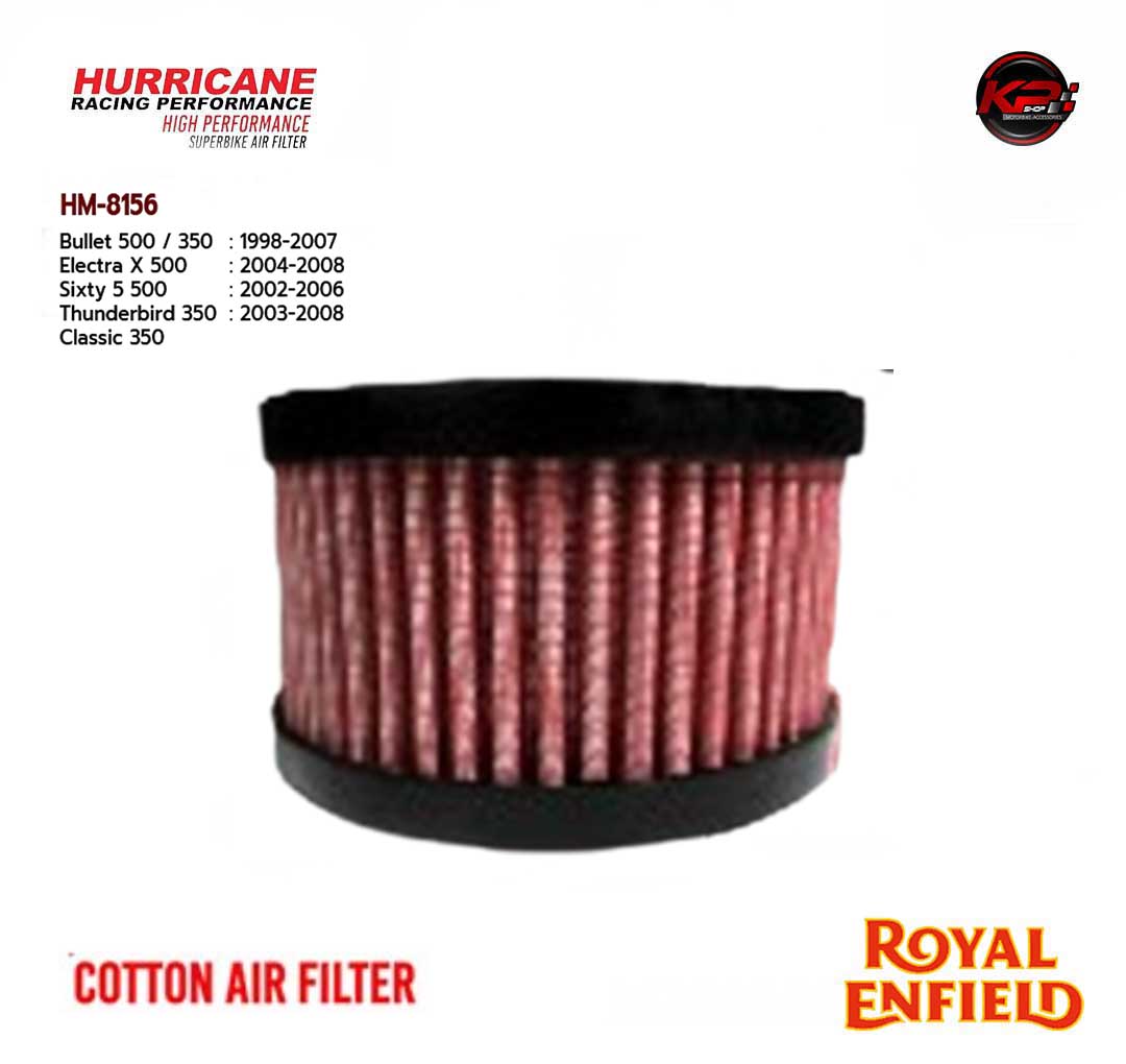 กรองอากาศ HURRICANE FOR ROYAL ENFIELD bullet 500/350 electra X 500 / Sixty 5 500 / Thunderbird 350 / classic 350 (COTTON) HM8156