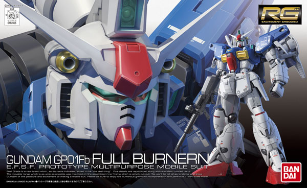 4573102618252 RG 1/144 RX-78 GP01-FB Gundam Test Unit 1 Full Burnern