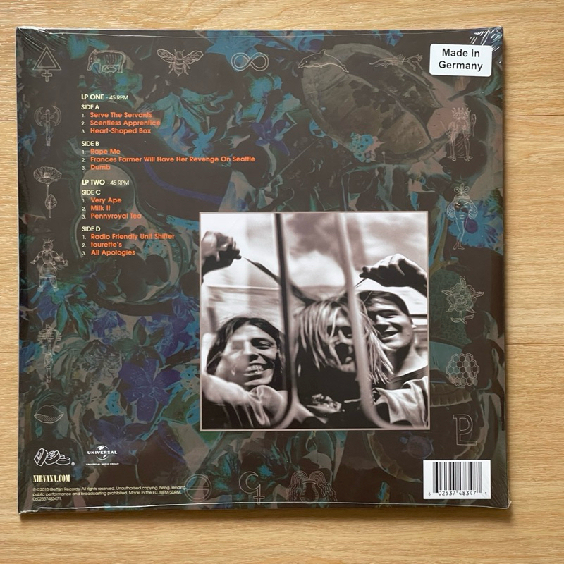 แผ่นเสียง Nirvana - In Utero (2013 Mix) 2 x Black Vinyl, 12", 45 RPM, Album, Reissue, Gatefold,มือหนึ่ง ซีล