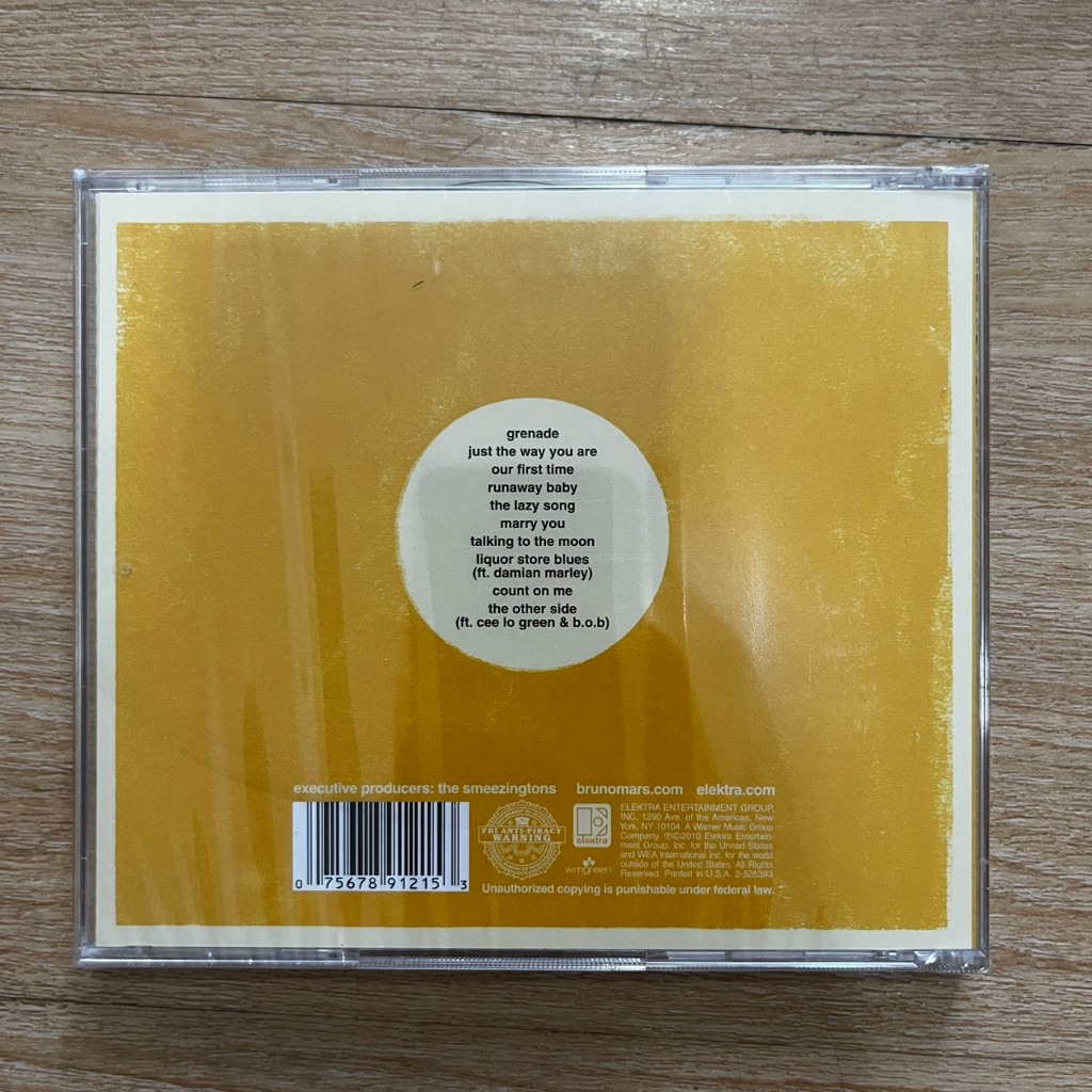 CD ซีดีเพลง Bruno Mars – Doo-Wops & Hooligans ,CD Album US มือหนึ่ง ซีล