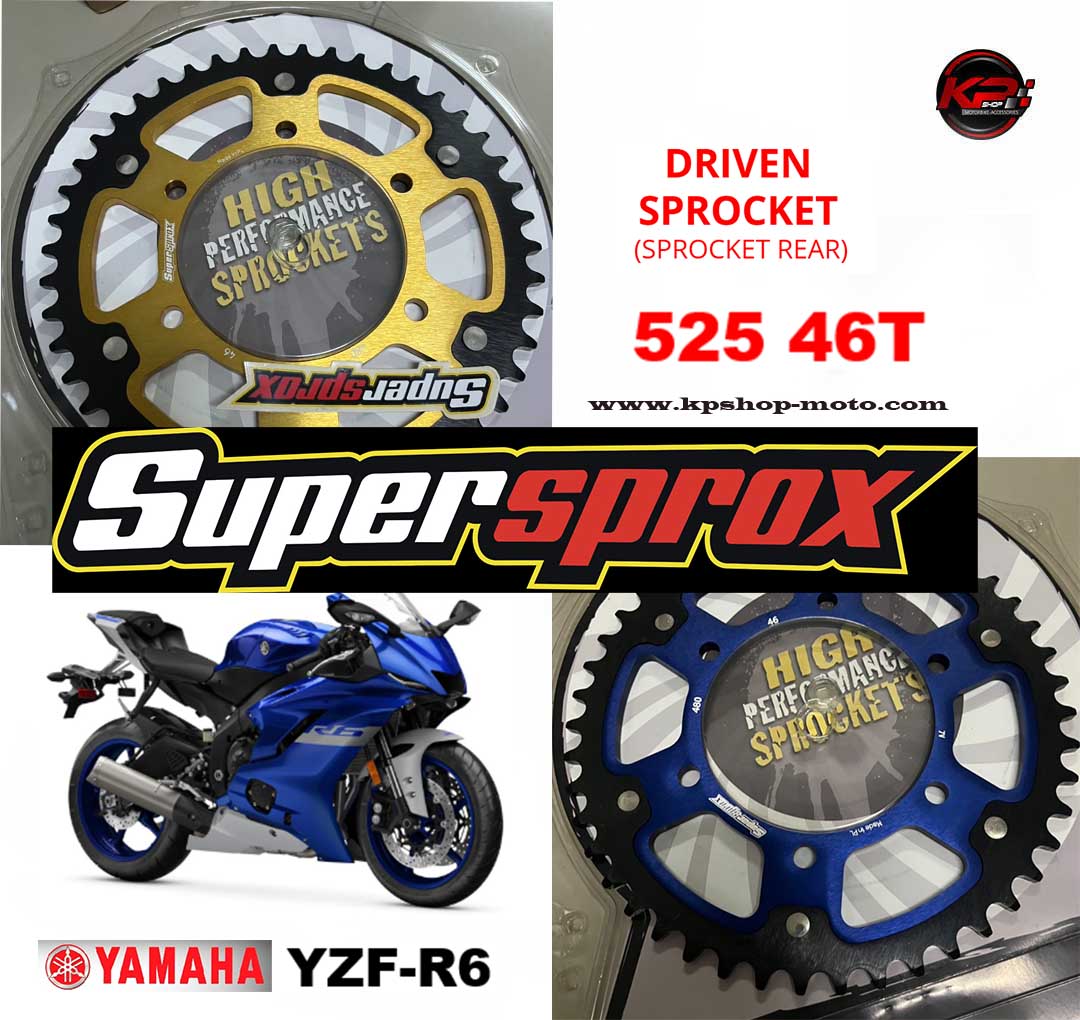 สเตอร์หลัง SUPERSPROX (SPROCKET REAR) FOR YAMAHA YZF R6 (525*46T)