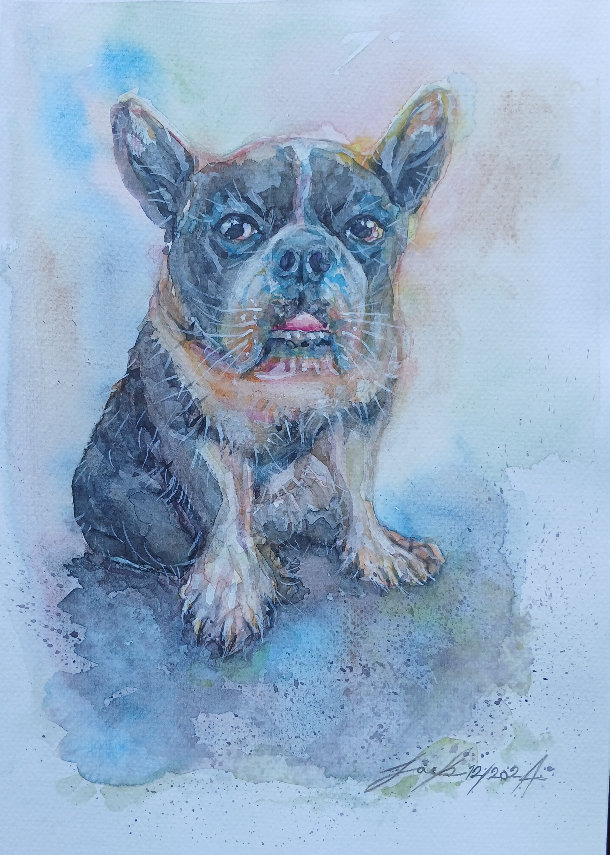 ภาพวาดสีน้ำ บนกระดาษ Canson 320 แกรม ขนาด [A4] 21 cm. x 29.7 cm.งานวาด ไม่ใช่ภาพพิมพ์หรือโปสเตอร์ครับ