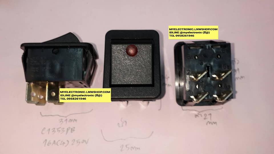 ขาย , สวิทช์ไฟ220v , สีดำจุดแดง , รุ่น , C1353PB , CONTRAC , 16A250V , AC , ตัวถัง, พลาสติก , สีดำ 4ขา , ขนาด , กว้าง21xยาว31มม,. , (21x31mm) ยี้ห้อ , ราคา , ตัวละ . . . . หน่วย , บาท