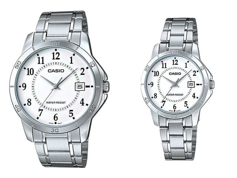 นาฬิกาคู่รัก MTP-V004D-7B & LTP-V004D-7B