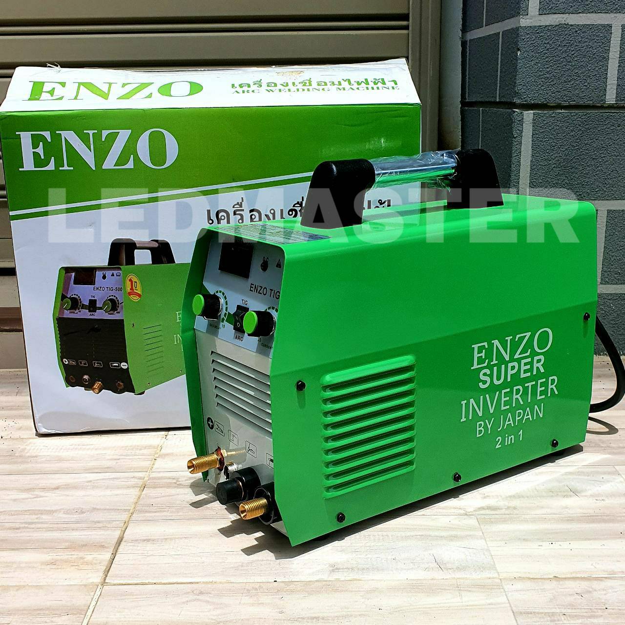 ตู้เชื่อมอินเวอร์เตอร์ ยี่ห้อ Enzo รุ่น INVERTER TIG-500 2 IN 1 ใช้ได้2 ระบบ ทั้ง ARC และ TIG กระเเสงไฟเเรงเเละคงที่ พร้อมอุปกรณ์ครบชุด / เครื่องเชื่อมอินเวอร์เตอร์ เครื่องเชื่อมไฟฟ้า inverter ตู้เชื่อมไฟฟ้าอินเวอร์เตอร์
