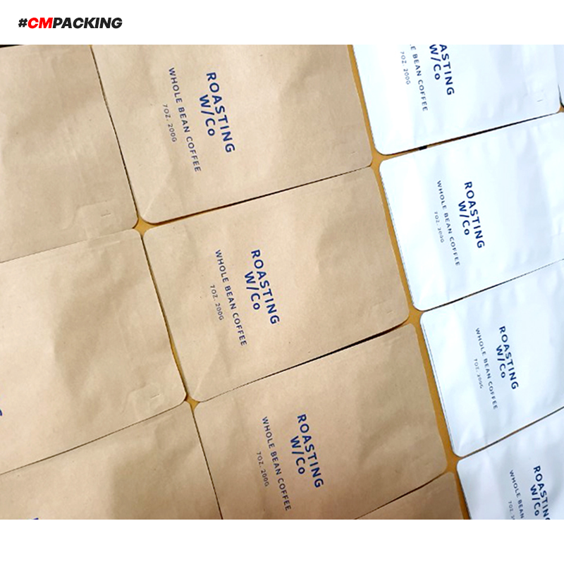 ถุงกาแฟ ถุงใส่เมล็ดกาแฟ มีซิปล็อค ขนาดบรรจุ 100g-1Kg ตั้งได้ เนื้อแมต (10 ใบ)