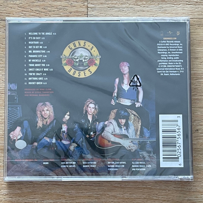 CD ซีดีเพลง Guns N' Roses – Appetite For Destruction แผ่นแท้ ใหม่ ซีล