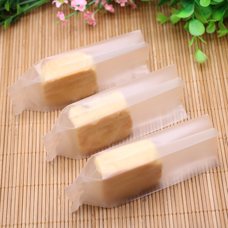 ถุงขนม ถุงคุกกี้ ซองซีลกลาง ขยายข้าง เนื้อขุ่น ขอบตรง (50 ใบ)