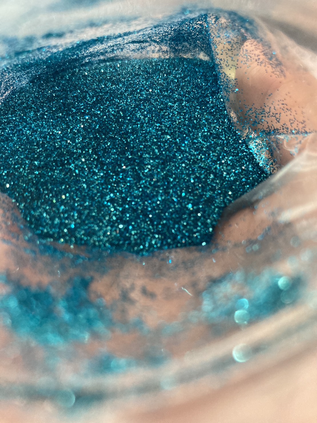 ผงกลิตเตอร์ ผงกากเพชร สีฟ้า ขนาด50กรัม