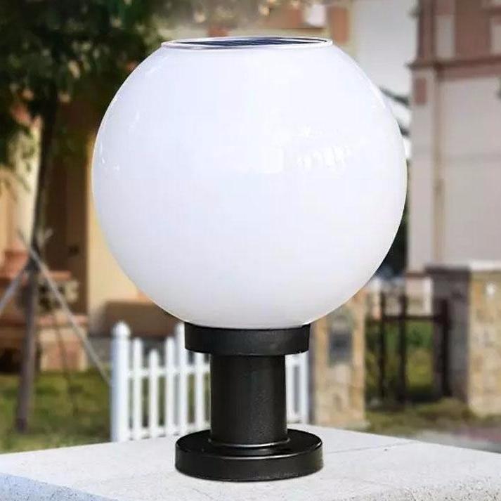 🔥Flash Sale🔥+ สว่างกว่าเดิม งานคุณภาพ + โคมไฟหัวเสาโซล่าเซลล์ led ทรงกลม 20 CM เเสงขาว ทนทาน สว่างถึงเช้า ไฟหัวเสา โคมไฟพลังงานเเเสงอาทิตย์ เหมาะสำหรั