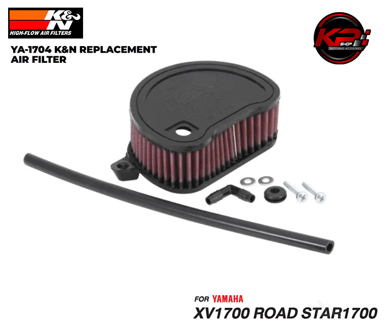 กรองอากาศ K&N FOR YAMAHA XV1700 ROAD STAR1700 (YA 1704)