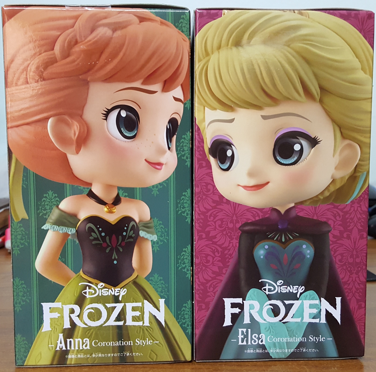 Q POSKET Disney Characters FROZEN Anna & Elsa Coronation Style